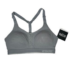 New Victoria’s Secret lined grey sports bra 34C medium support light weight